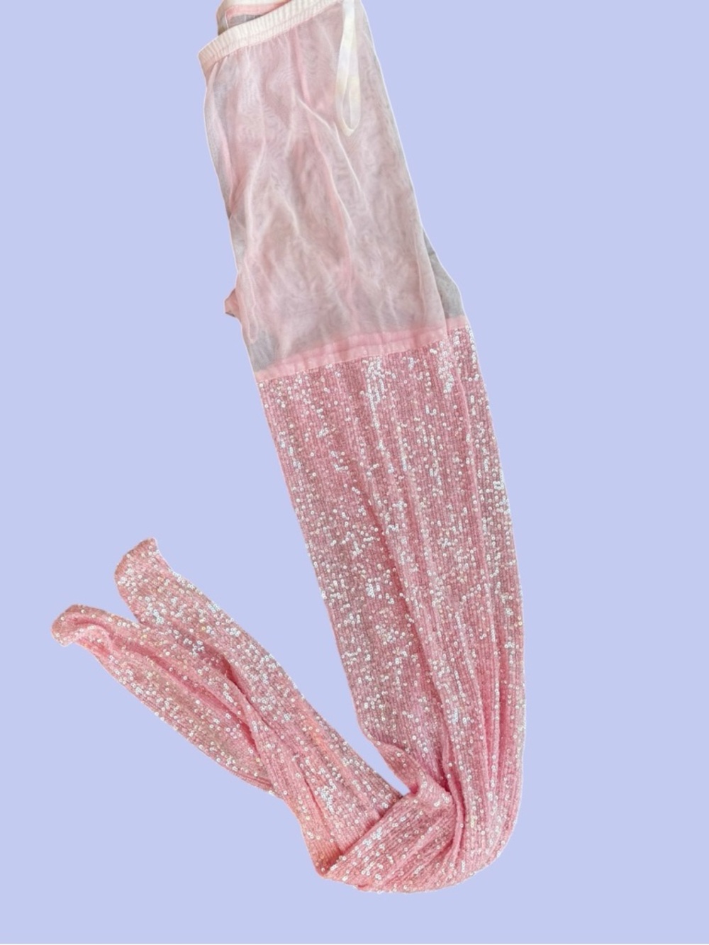 Anna Sui Sheer Pink Sequin Tights